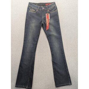 Vigoss Jeans Womens 1/2 26 Blue Dark Wash Stretch Bootcut Denim Hong Kong